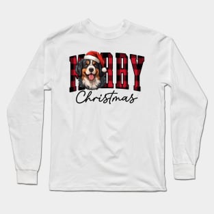 Christmas Bernese mountain dog Long Sleeve T-Shirt